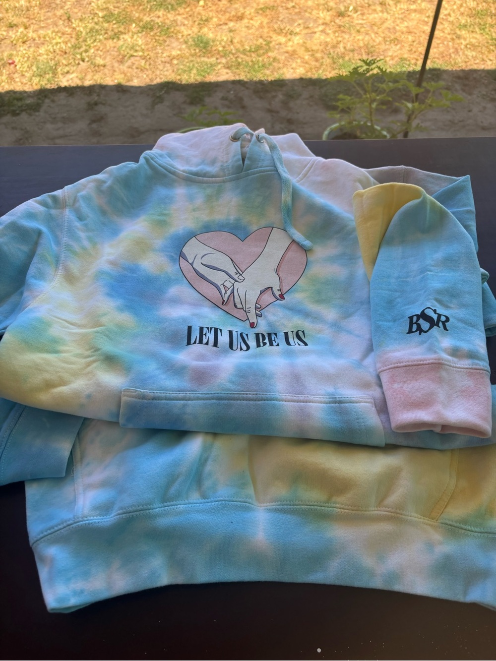 Let Us Be Us Pastel Tie-Dye Hoodie Sweatshirt